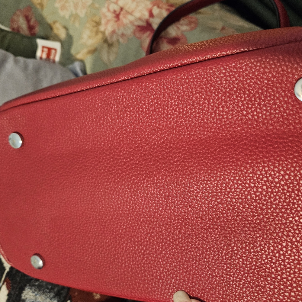 Dana Buchman Red Satchel Bag - Picture 5 of 7